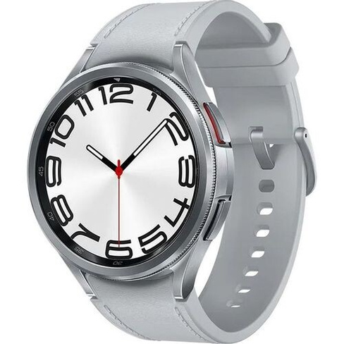 Смарт-часы Samsung Galaxy Watch 6 Classic LTE 43мм, 1.3", серебристый/серебристый [sm-r955fzsacau]