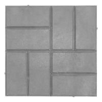 Брусчатка ППК, 400x400x50 мм цвет серый Без бренда Тротуарная плитка