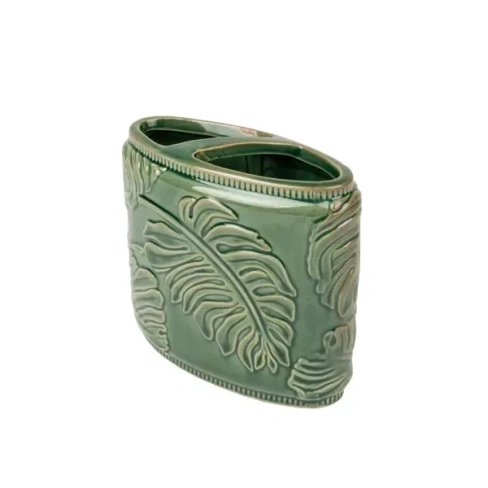 Стакан для зубных щёток Zenfort Ливия керамика цвет зеленый ZENFORT 106446 Ливия