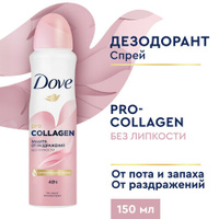 Дезодорант женский спрей антиперспирант Dove Защита от раздражений без липкости с Pro-collagen комплекс 150 мл,