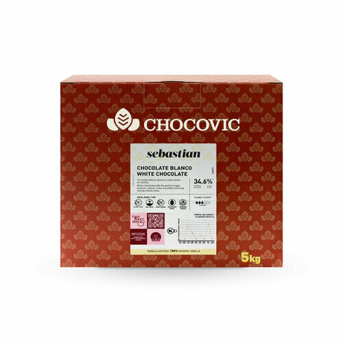 Белый шоколад Chocovic Sebastian 34,6% (5 кг)