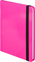 Блокнот Attache Ежедневник недатированный Неон 7БЦ А5 128 листов розовый с фиксирующей резинкой