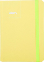 Блокнот Attache Ежедневник недатированный Акварель 7БЦ А5 128 листов желтый с фиксирующей резинкой
