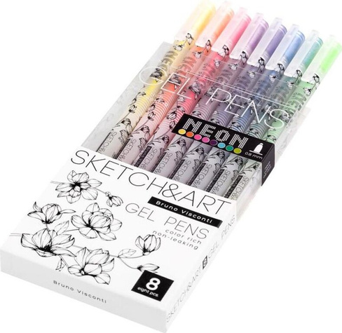 Ручка Sketch&Art Набор гелевых ручек Uni Write.Neon 8 цветов