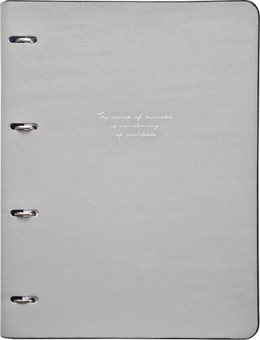 Бумажная продукция InFolio Тетрадь с кольцевым механизмом Quote, серый, 120 листов, А4, клетка