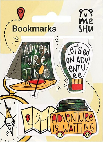 Другие канцтовары Meshu Закладки магнитные для книг, 3 штуки "Adventure"