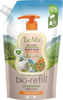 Для ванны и душа BioMio Мыло жидкое экологичное с маслом абрикоса, сменный блок, 500 мл