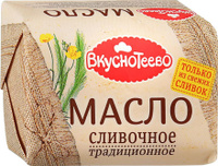 Масло/маргарин Вкуснотеево Масло сливочное несолёное БЗМЖ 82,5% 200 гр
