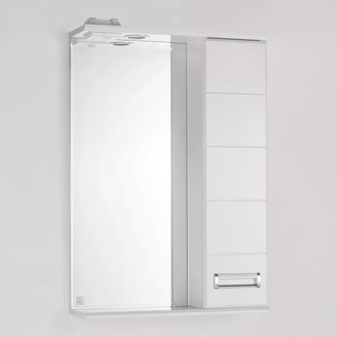 Зеркало-шкаф Style Line Ирис 55 правый белый, с подсветкой