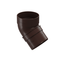 Колено водосточное 45˚ Standard, тёмно-коричневый (RAL 8019)