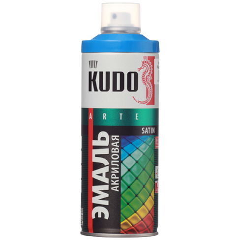 Эмаль KUDO универсальная Satin, RAL 5015 голубой, полуматовая, 520 мл, 1 шт.