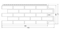 Фасадная панель Grand Line клинкерный кирпич стандарт молочная