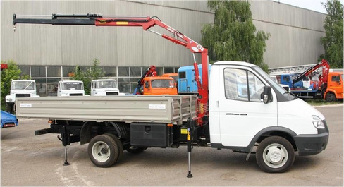 Бортовой ГАЗ 33027 с КМУ Fassi F32A.0.23