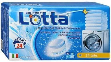 Таблетки для стирки белого белья "LOTTA" Италия 24 штук