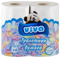 Туалетная бумага "VIVA" 2сл. 4шт/уп.