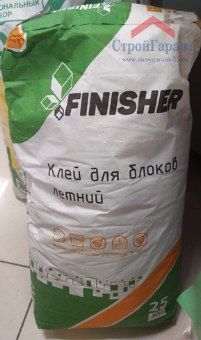 Клей для блоков Finisher (Кострома) лето, 25 кг