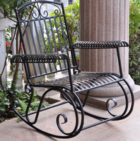 Кресло-качалка для сада металлическая