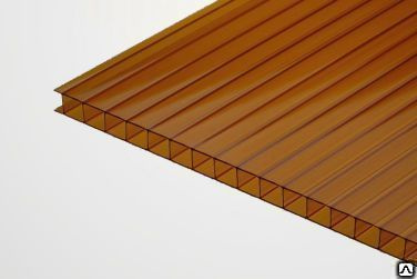 Сотовый поликарбонат 8 мм бронза Novattro 2,1x6 м (12,6 кв,м), лист