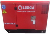 Дизельный генератор Leega LDG12 LS 3 фазы в кожухе