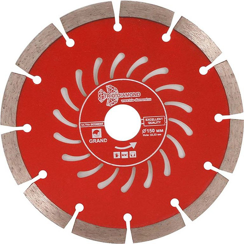 Алмазный диск segment grand hot press диаметр 150 мм