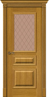 Межкомнатная шпонированная остекленная дверь Вуд Классик-15.1 Natur Oak