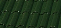 Черепица керамическая CURVED ROOF TILE GLAZED Bottle Green