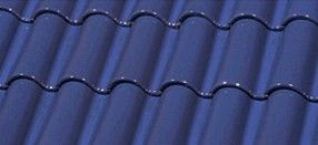 Черепица керамическая CURVED ROOF TILE GLAZED Blue