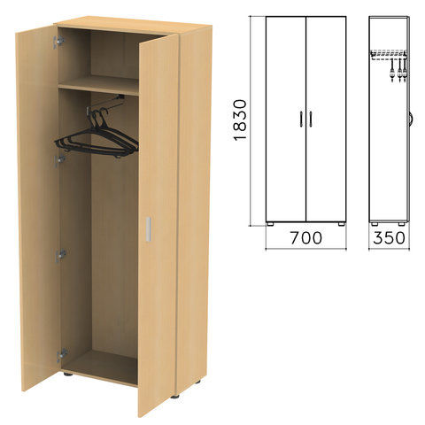 Шкаф для одежды Канц 700х350х1830 мм цвет бук невский ШК40.10