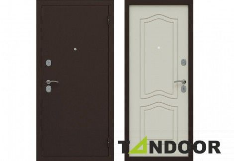 Входная дверь металлическая Tandoor Аврора Ясень Белый 1200x2200 мм