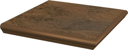 Клинкерная плитка SEMIR BEIGE, 33x33x1,1 ступень угловая с капиносом