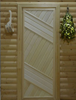 Дверь для сауны в баню из осины 1800х700 мм лиственницы сорт В