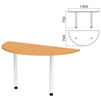 Стол приставной полукруг Монолит 1400х700х750 мм цвет бук бавария Комплект