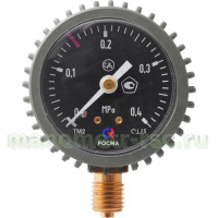 ТМ-110Р.00(0-4MPa)M12х1,5.2,5 С2Н2 МАНОМЕТР 40 мм, ТИП - ТМ-110Р, М12х1,5 (снизу), 0-4MPa, кл.2,5 корпус-сталь, механизм