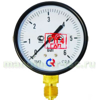 ТМ-310Р.00(0-0,1MPa)М12х1,5.150C.2,5 Манометр общетехнический показывающий диам. 63 мм; тип ТМ; серия 10; кт 2,5; корпус