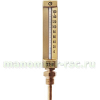 ТТ-В-150/100. П11 G1/2 (0-120C) Термометр стеклянный прямой, виброустойчивый, 0-120C, ТИП-ТТ, корпус анодированный алюми