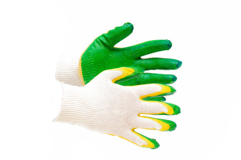 Перчатки С Латексным Покрытием Зеленые