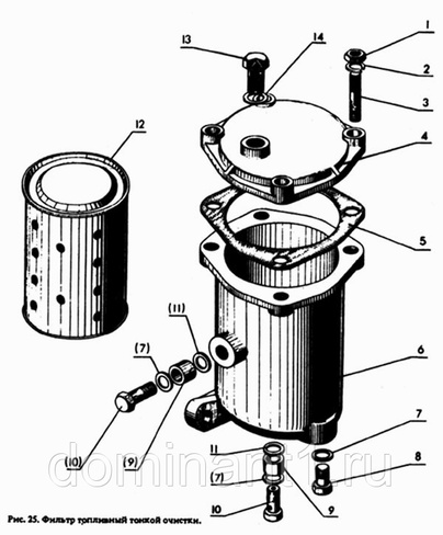 Фильтр тонкой очистки топлива мтз старого образца
