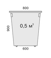 Мусорный бак 0.5 м3