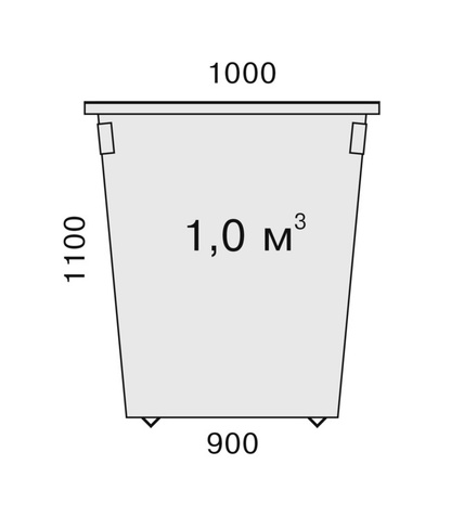 Контейнер для мусора металлический размеры чертеж