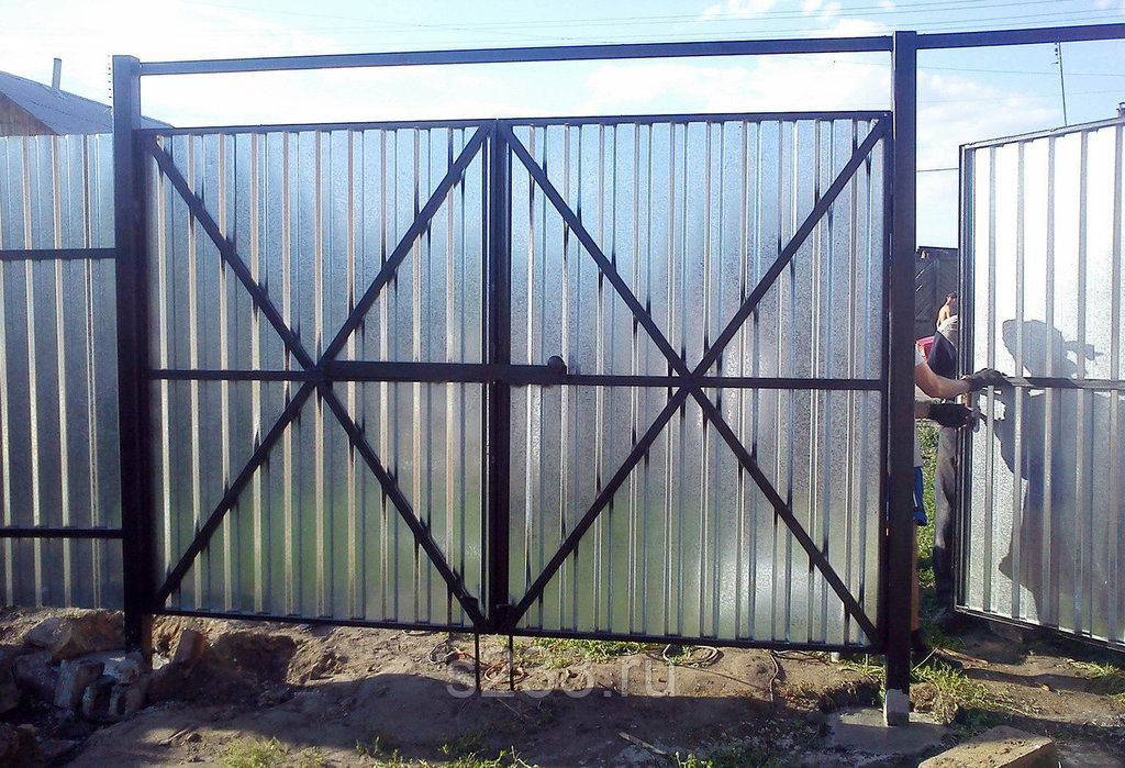 Ворота и калитка в рамке фото