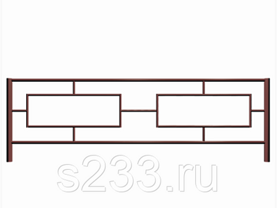 Оградка на могилу из профильной трубы. ГО-4