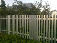 Забор из евроштакетника 100 мм высотой 1 м с монтажем под ключ
