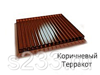 Поликарбонат сотовый КОЛИБРИ 8 мм коричневый янтарь