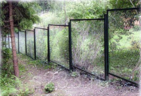 Секционный забор из сетки-рабицы высотой 1,5 м