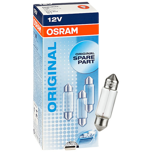 Лампа Sv8,5/8 12V/10Wt Osram (Пальчиковая) 6411