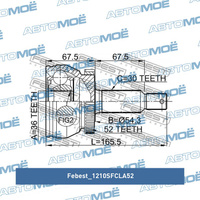 Шрус наружный 1210SFCLA52 Febest для KIA