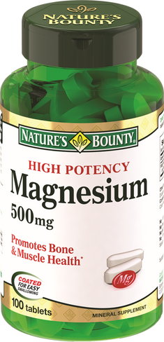 Магний 500 мг, 100 таблеток, Nature's Bounty