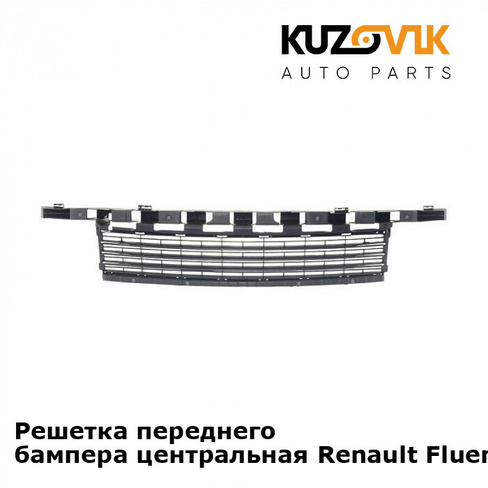 Решетка переднего бампера центральная Renault Fluence (2009-2013) KUZOVIK