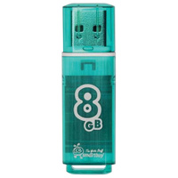 Флеш-диск 8 GB SMARTBUY Glossy USB 2.0 зеленый SB8GBGS-G