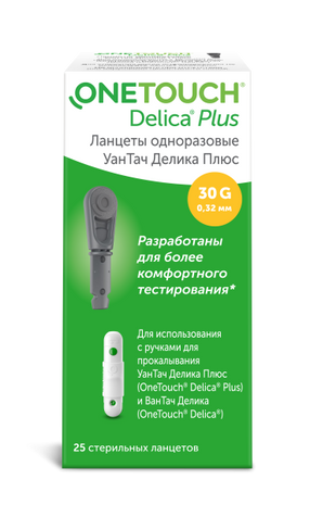 Ланцеты ONE TOUCH Delica Plus №25